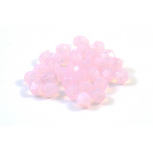 Facette rose opal 4mm